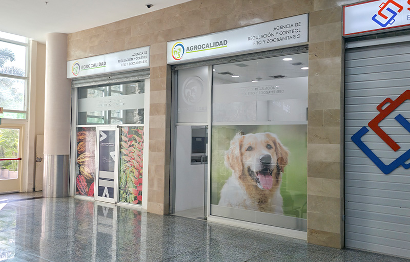 Offices of Agrocalidad inside the terminal.