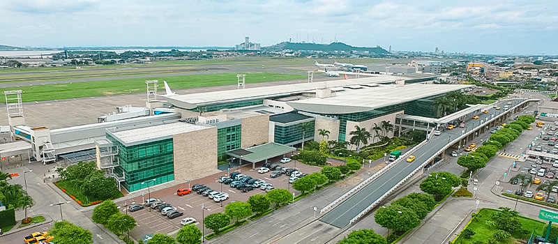 Aerial view of Guayaquil Airport.