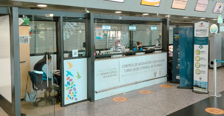 Booths for Galapagos' Government Council.