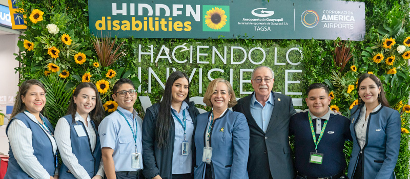 Inauguración del proyecto Sunflower en el aeropuerto.